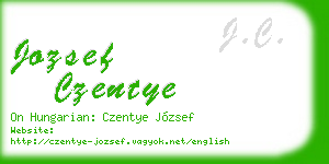 jozsef czentye business card