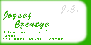 jozsef czentye business card